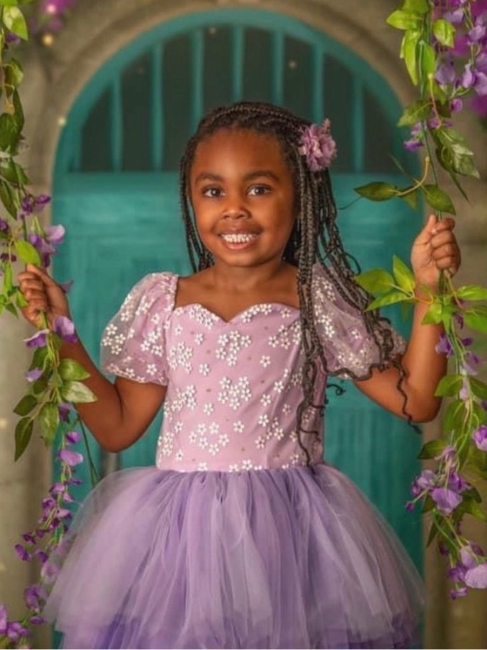 NWT Amazon Girls Purple Floral Tutu Dance dress! - Picture 2 of 10
